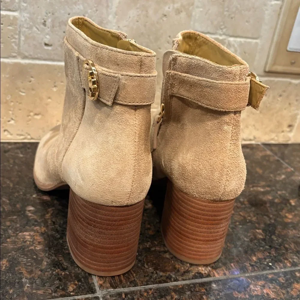 Tory Burch Sofia Suede Bootie/Dust Bag Perfect Sand $450